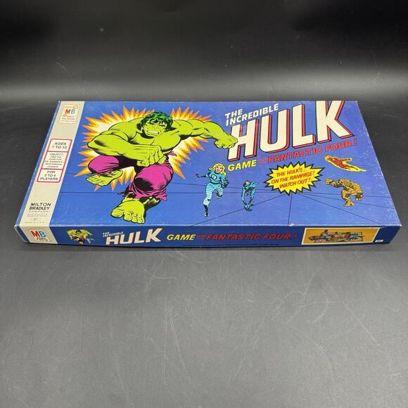 New Open Box Vintage 1978 Incredible Hulk Game Fantastic Four 100% Complete MB - Picture 7 of 9